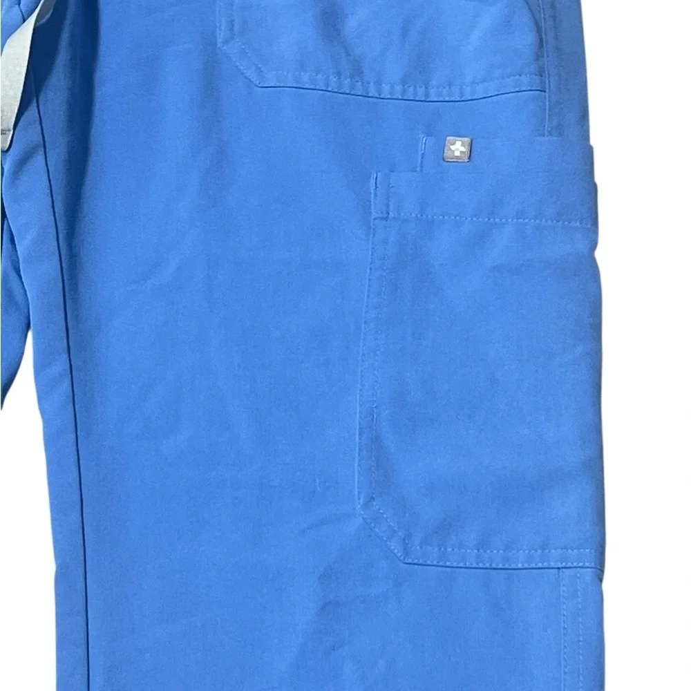 Figs men’s technical series TM3001 blue Cairo cargo drawstring waist scrub pants